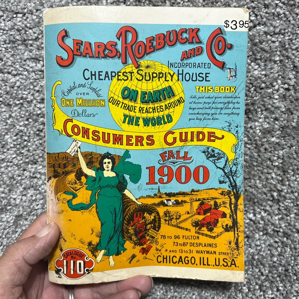 Vintage Sears Roebuck and Co. Fall 1900 Consumers Guide Catalog  1970 Reprint
